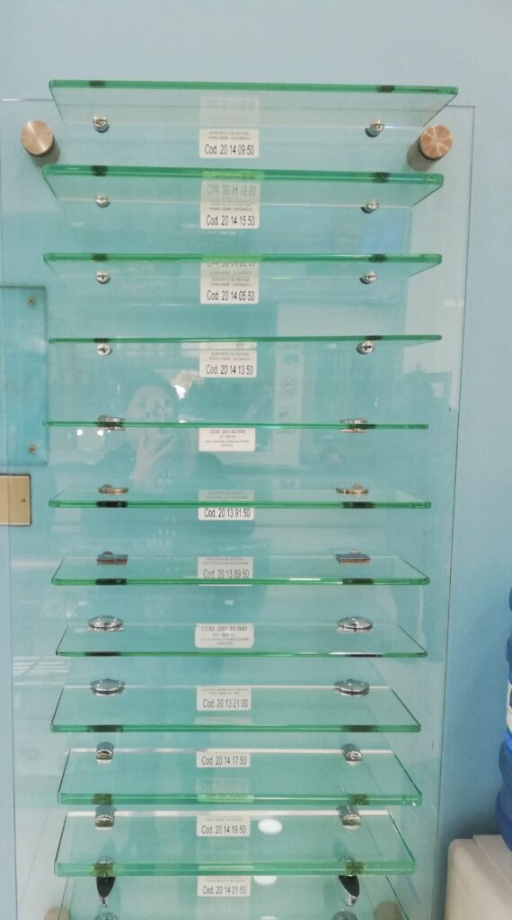 Repisas de vidrios templados diferentes medidas y soportes acero inoxidable